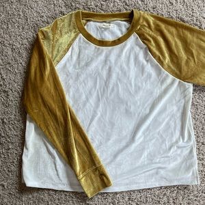 MADEWELL velour long sleeve top